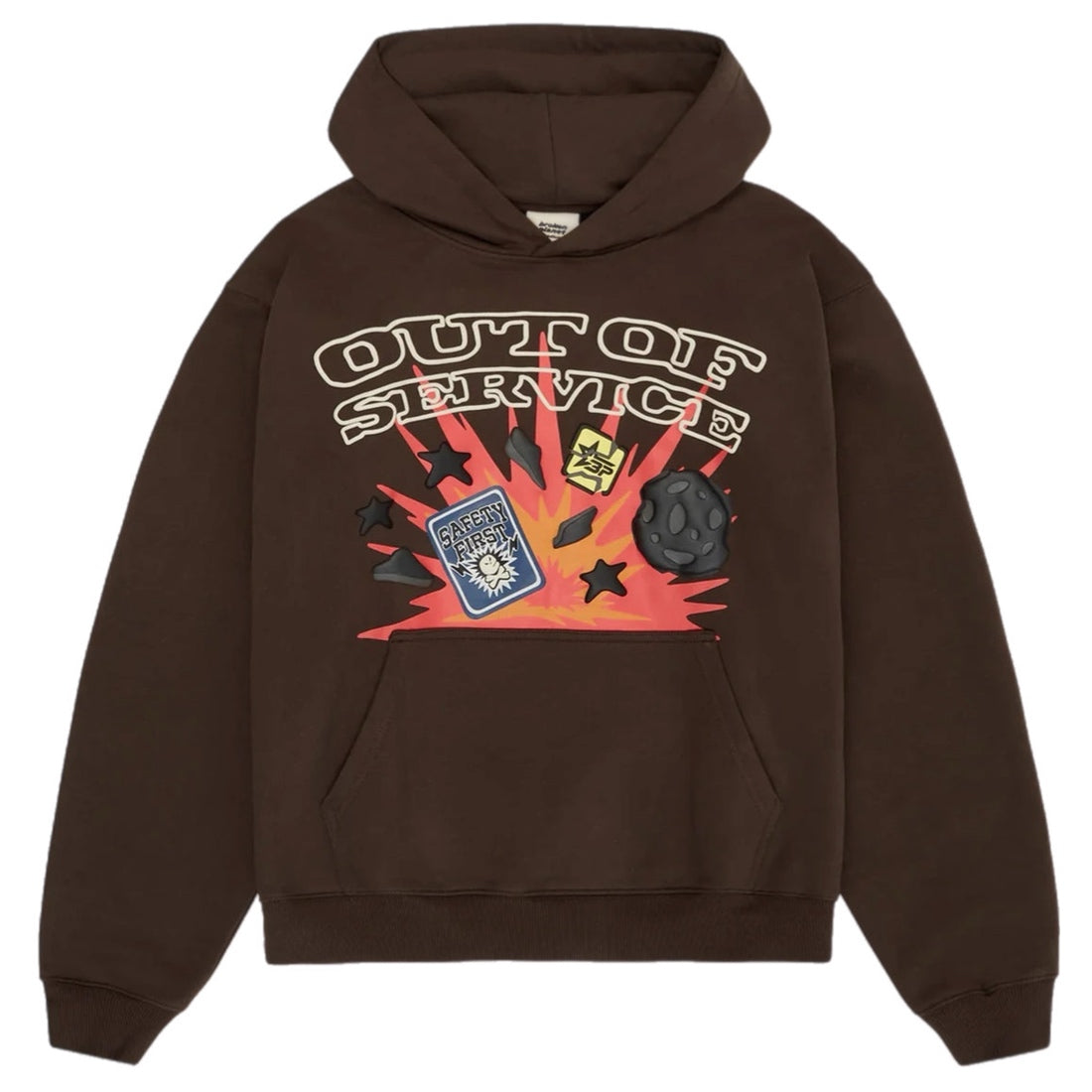 Broken Planet Out Of Service Hoodie - Brown