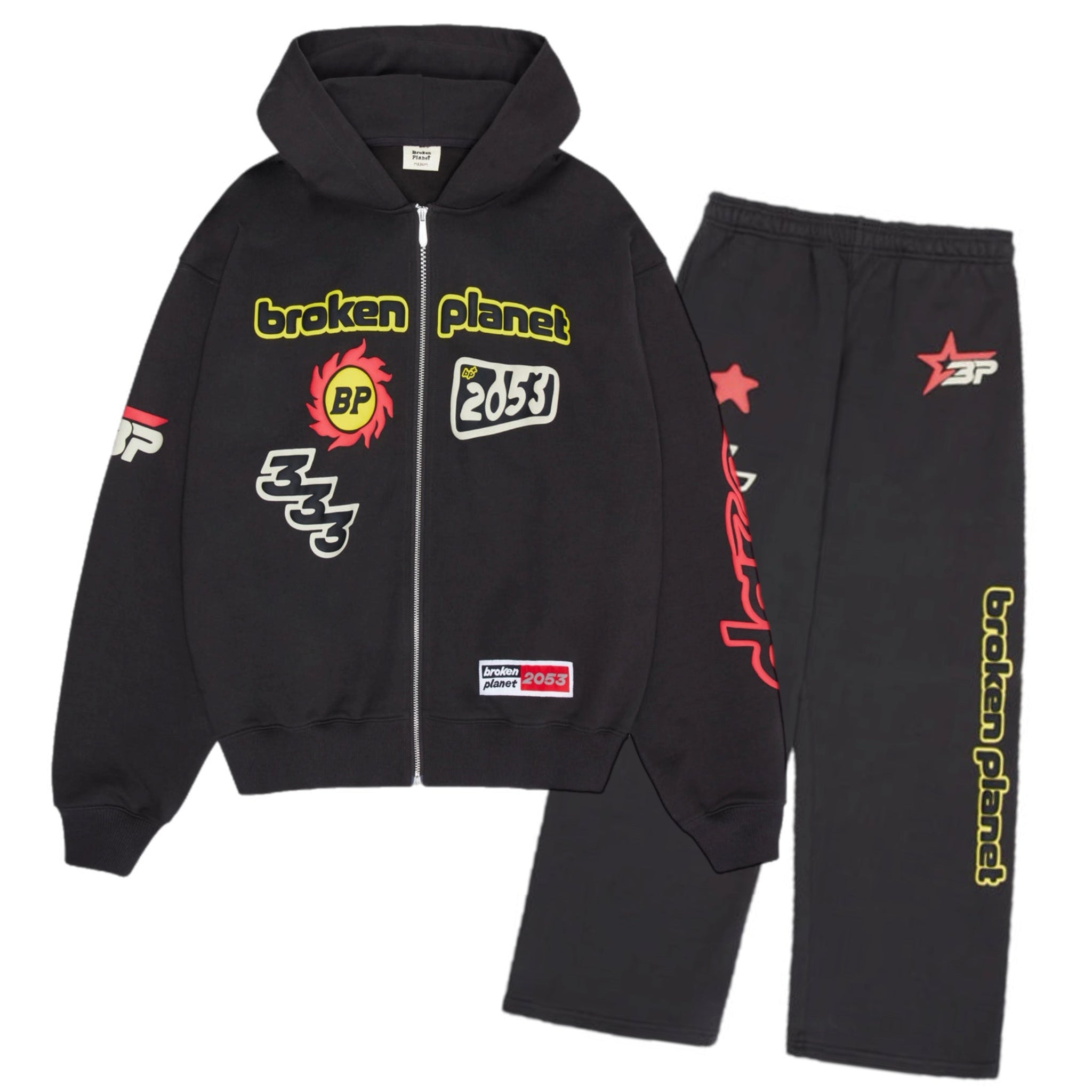 Broken Planet Performance Tracksuit - Soot Black