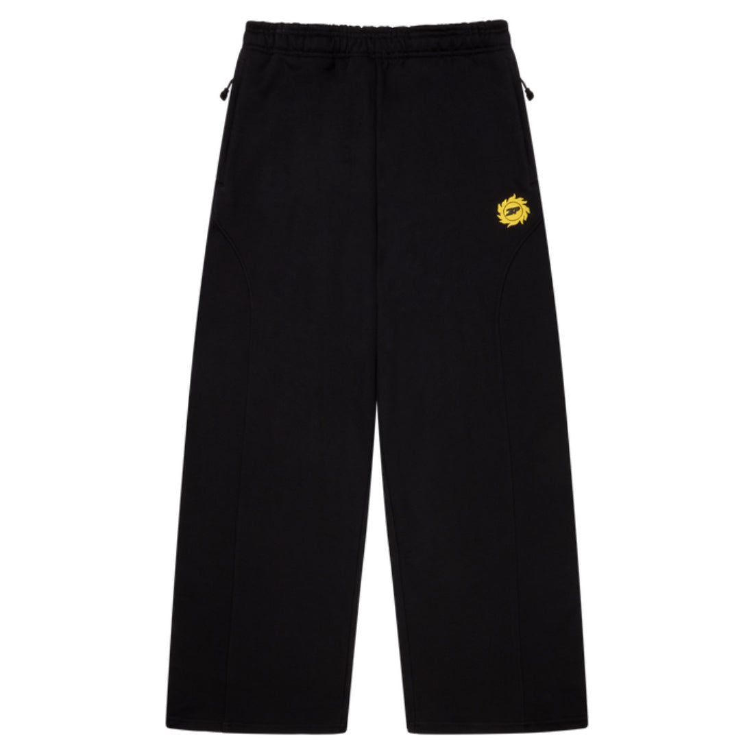 Broken Planet Basics Wide-Leg Sweatpants - Midnight Black