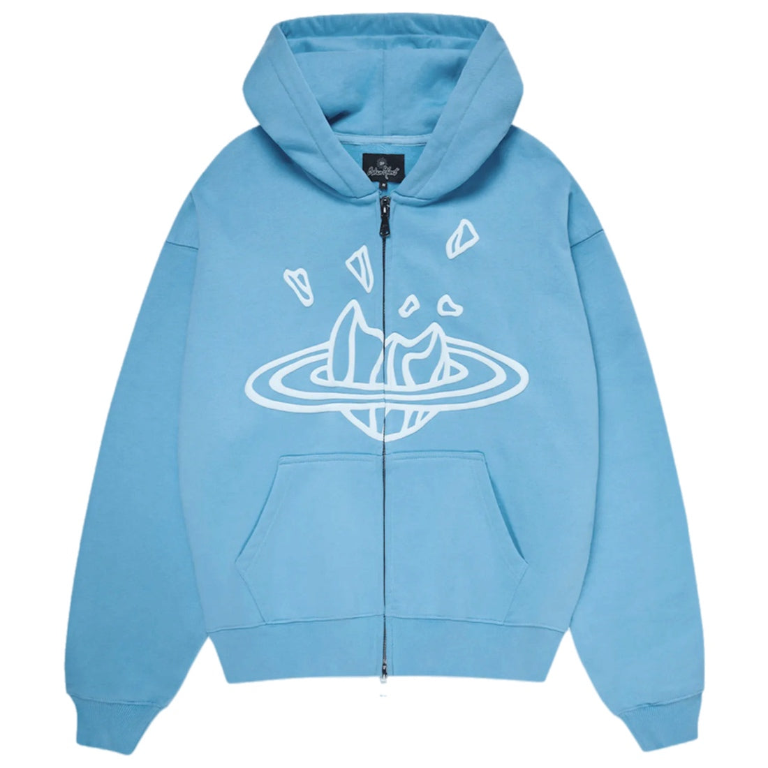 Broken Planet Zip Up Hoodie - Baby Blue
