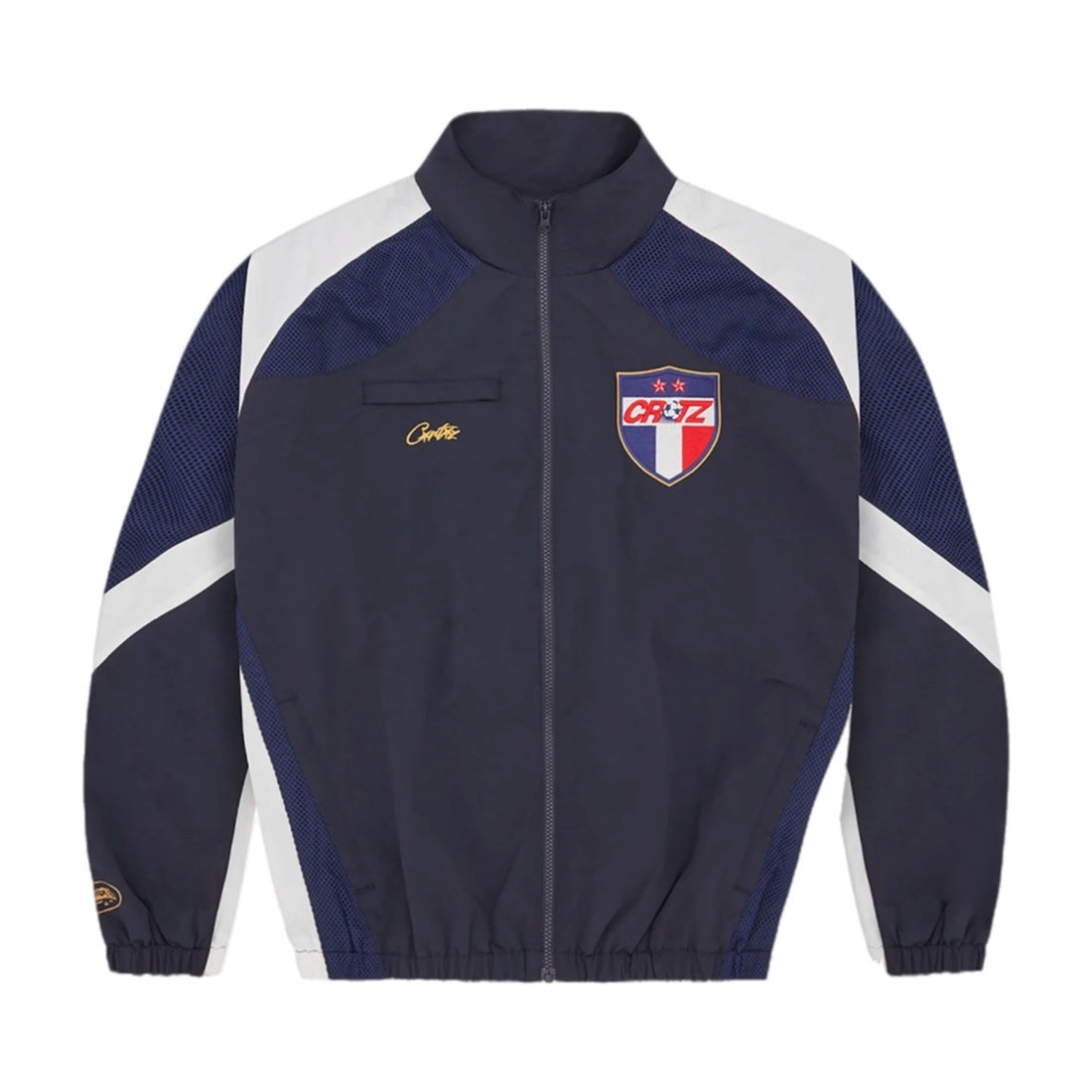 Corteiz Francais Shell Tracksuit - Navy/White