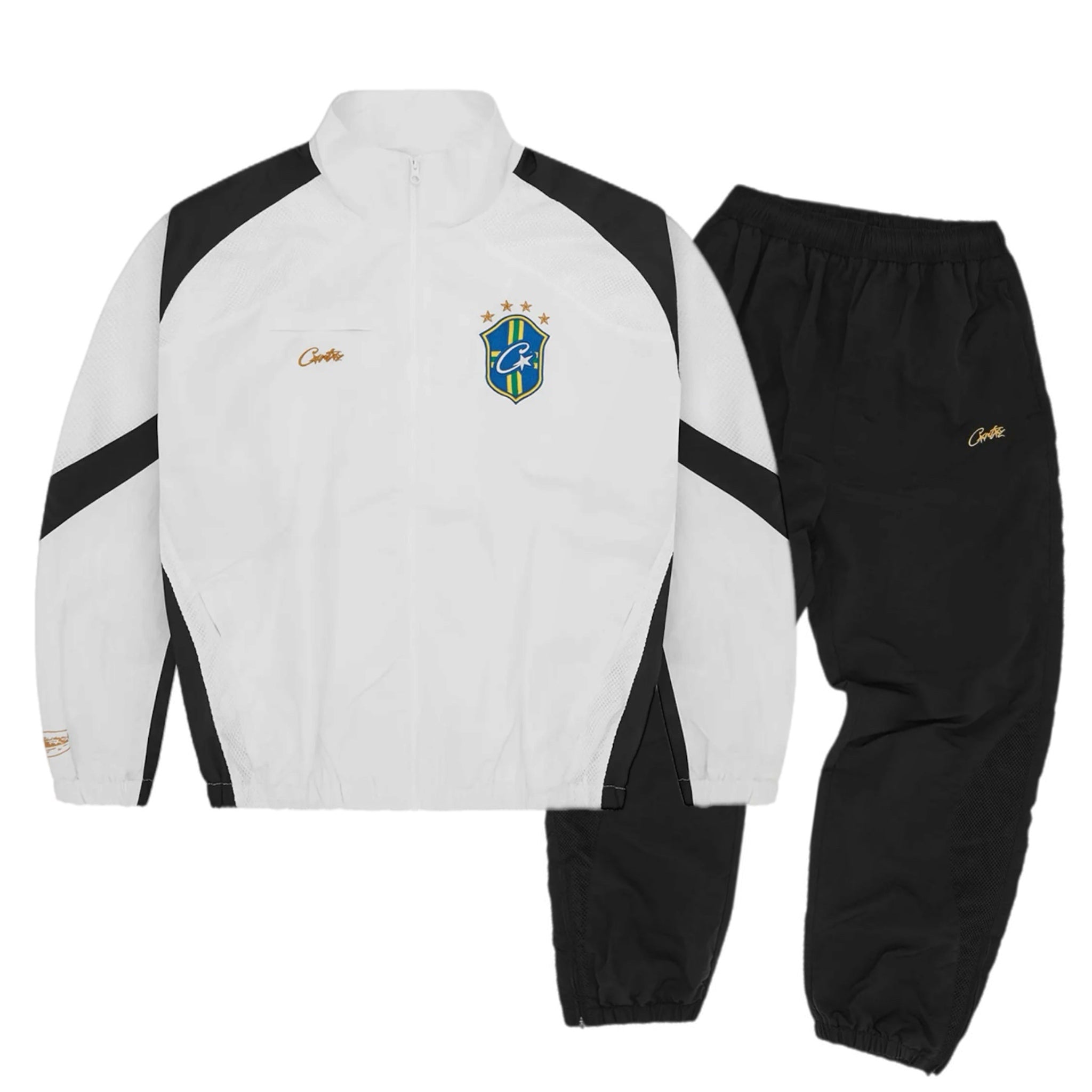 Corteiz Brasil Olympic Shuku Shell Tracksuit - White