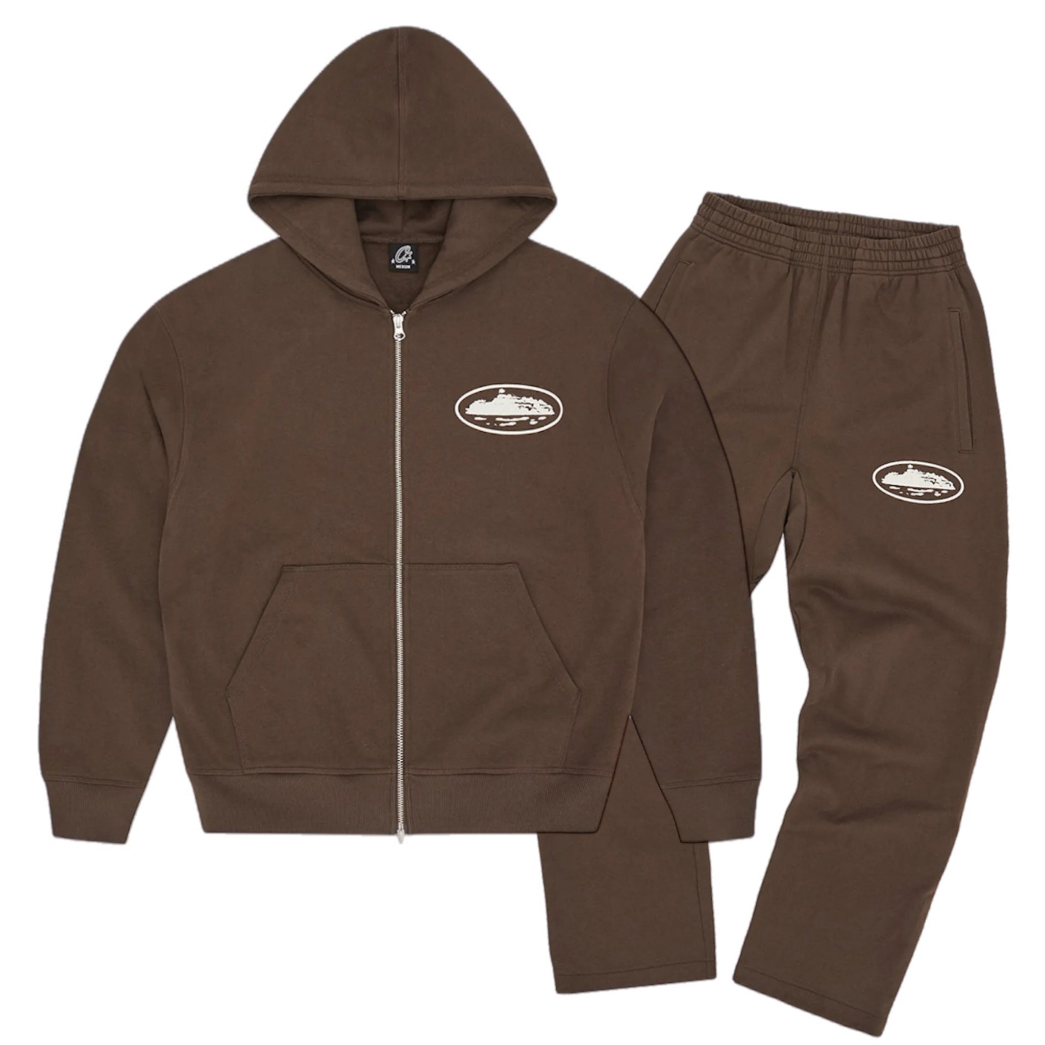 Corteiz island Puff Print Tracksuit - Brown