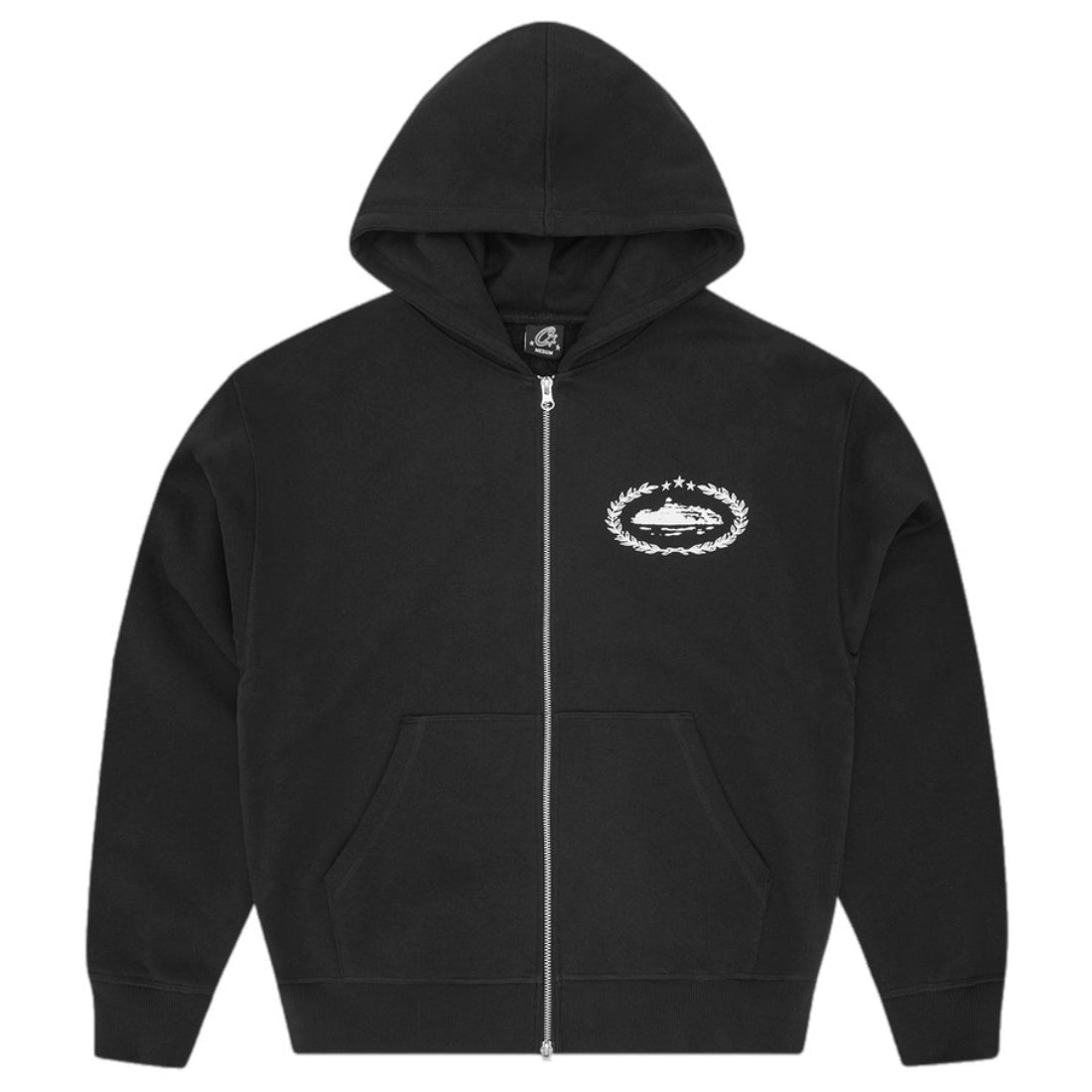 Corteiz Superior Royale Zip Hoodie - Black