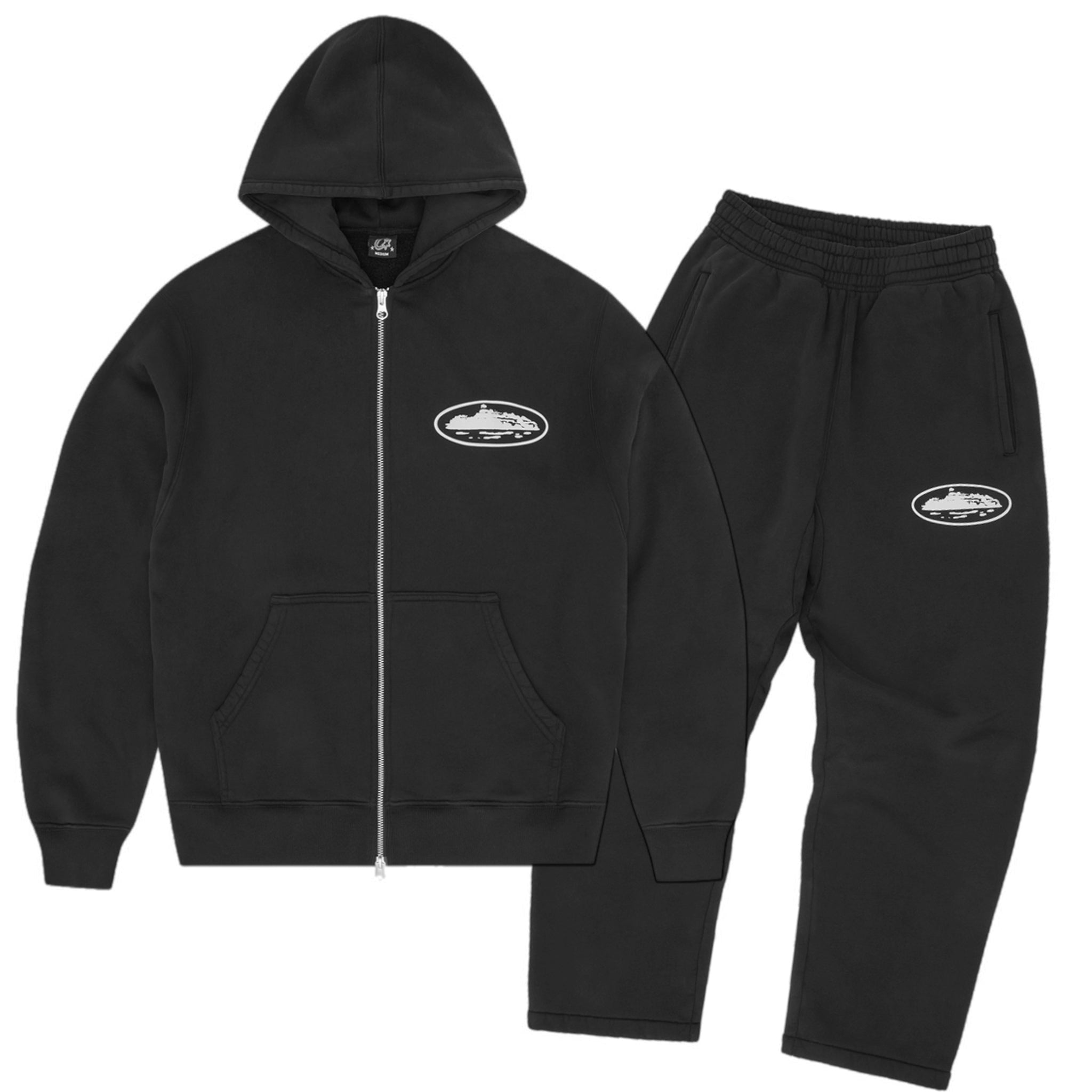 Corteiz island Puff Print Tracksuit - Black