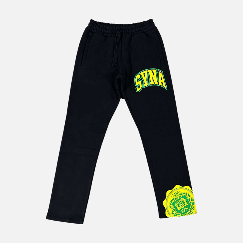 Syna World College Logo Tracksuit - Black/Yellow/Green