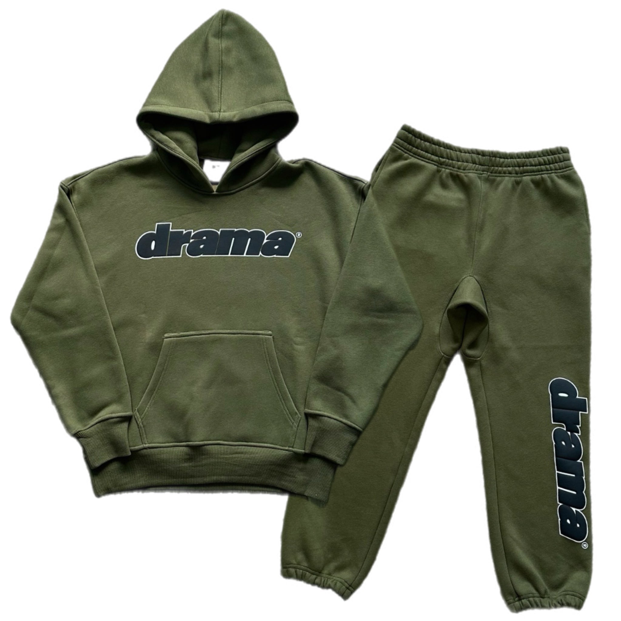 Drama Call Puff Print Tracksuit - Military Green