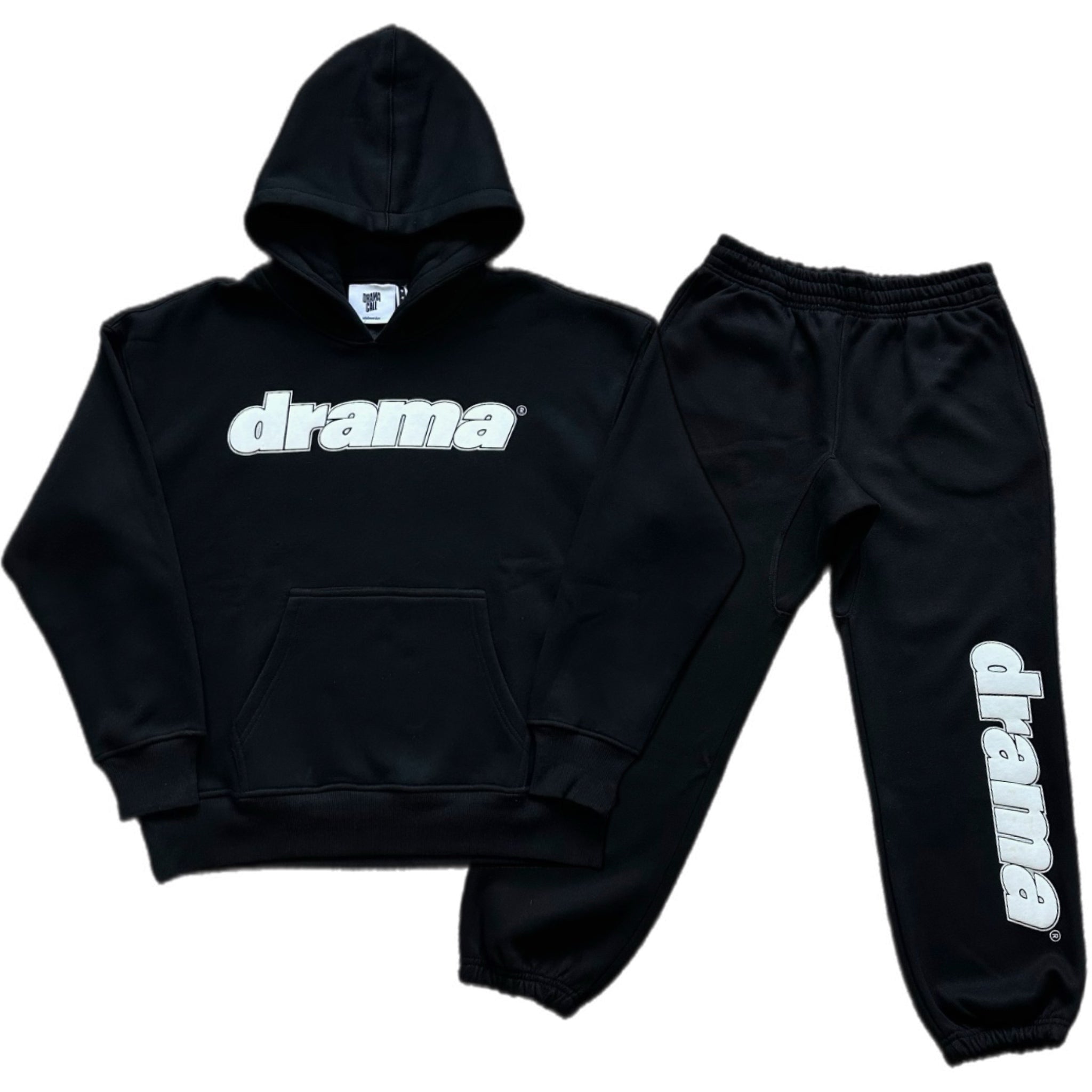 Drama Call Puff Print Tracksuit - Black