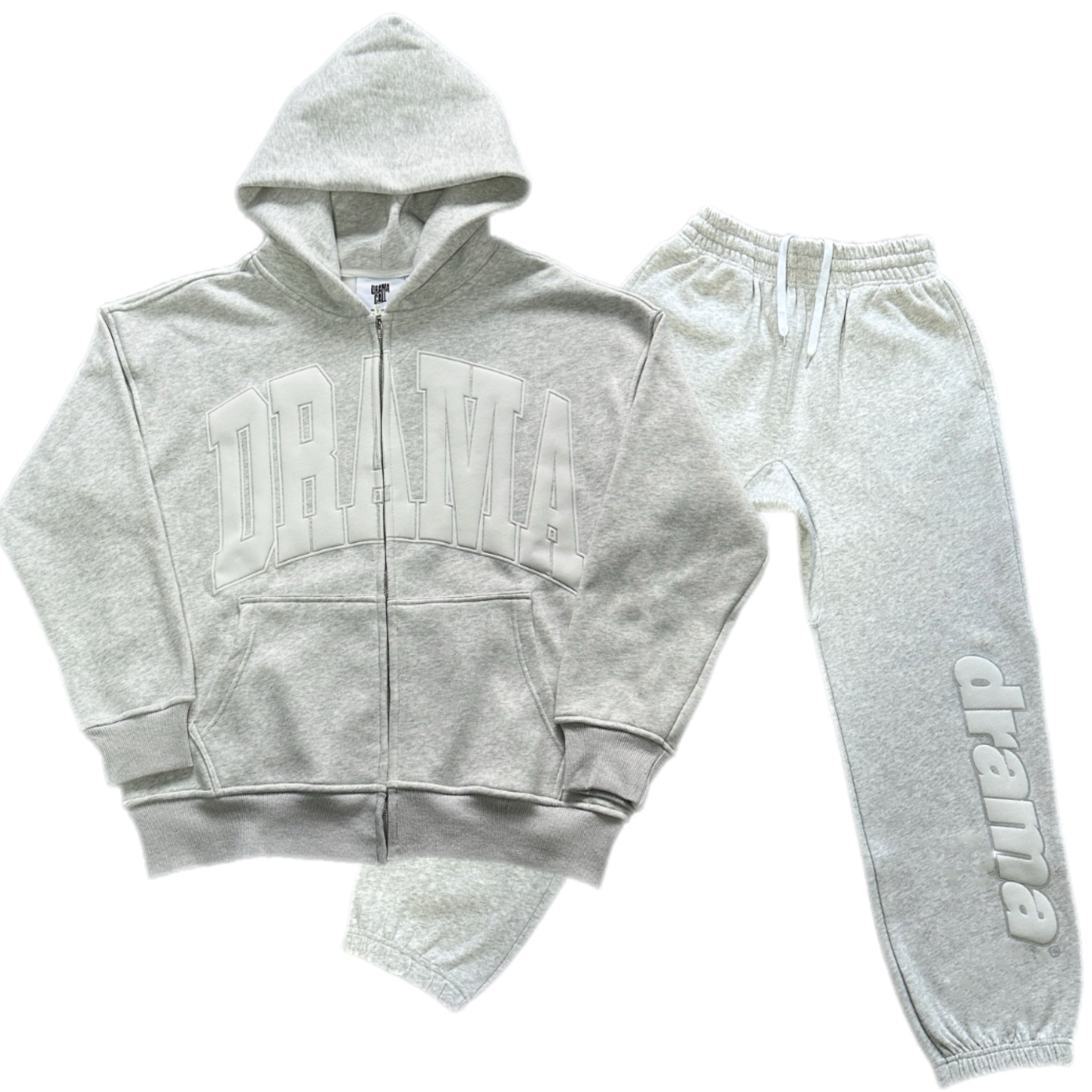 Drama Call Zip-Up Tracksuit - Grey