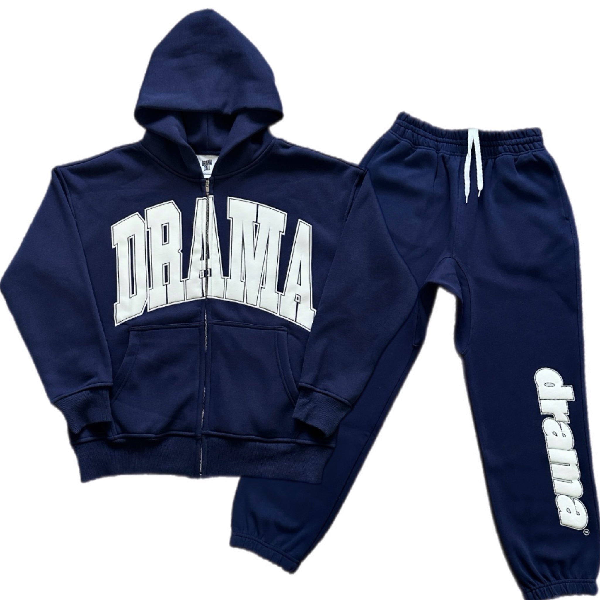 Drama Call Zip-Up Tracksuit - Navy
