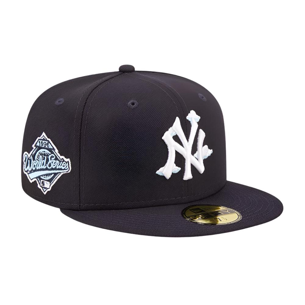 New Era  New York Yankees NY 996 World Series Side Patch Icy Blue Bottom  Comic Cloud Black Blue 59FIFTY Fitted Cap