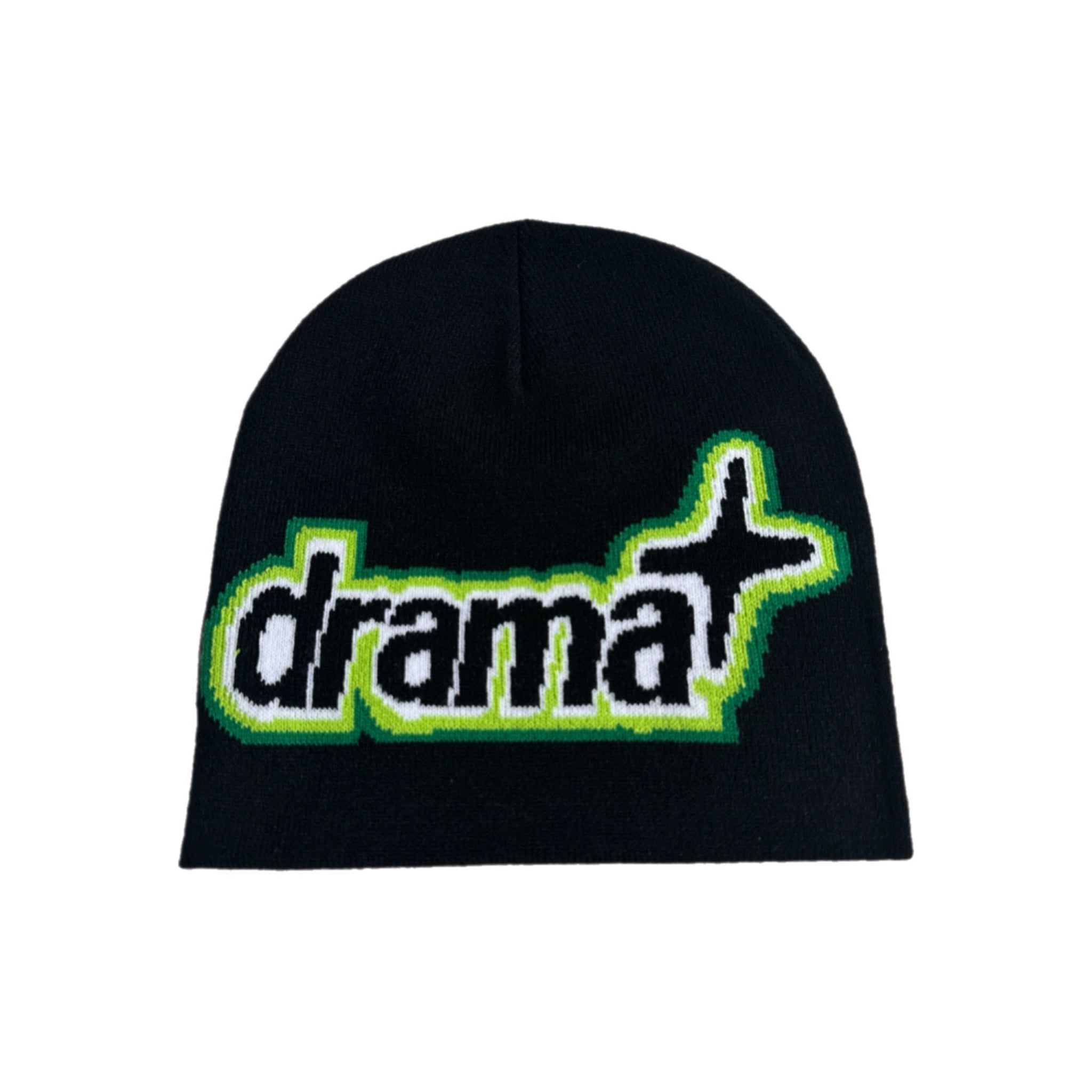 Drama Call Skull Cap Beanie - Black/Green