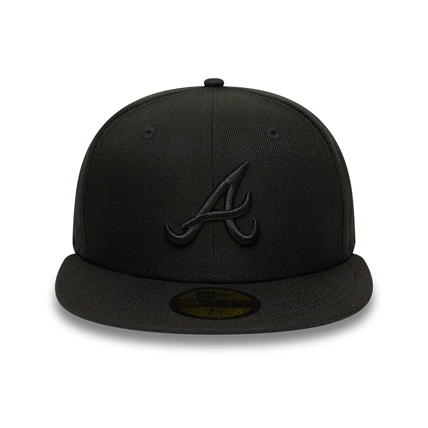 New Era Atlanta Braves A Team MLB Black on Black 59FIFTY Fitted Cap