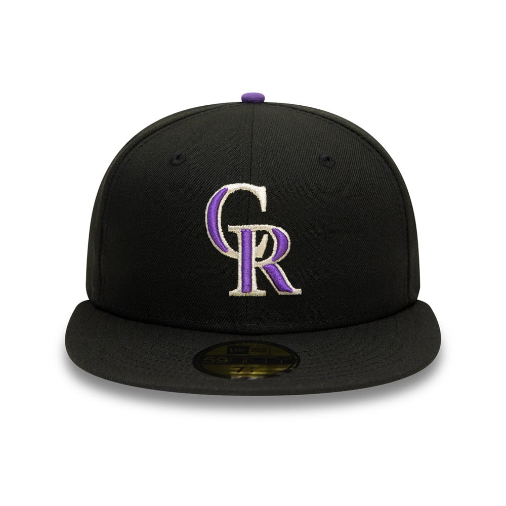 New Era Colorado Rockies CR On Field Black 59FIFTY Cap