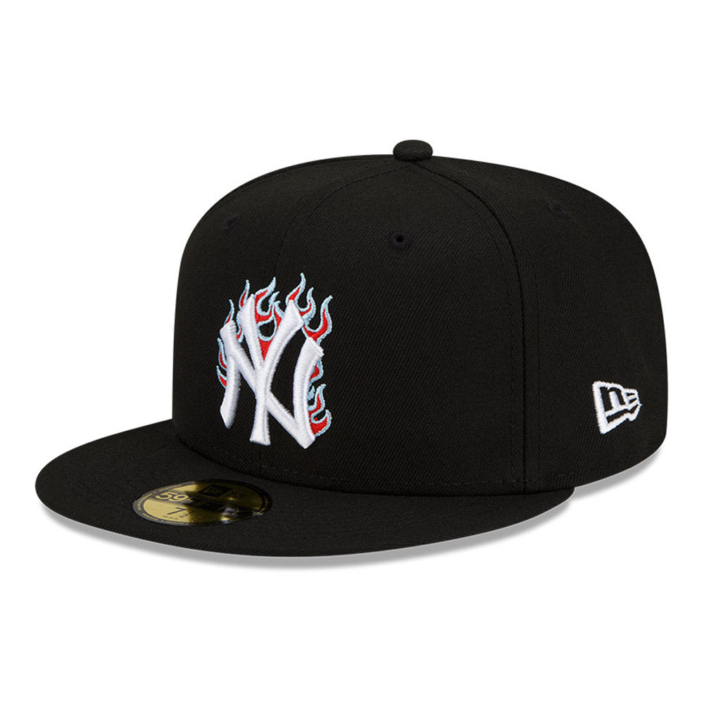 New Era New York Yankees NY MLB Team Fire Black 59FIFTY Cap