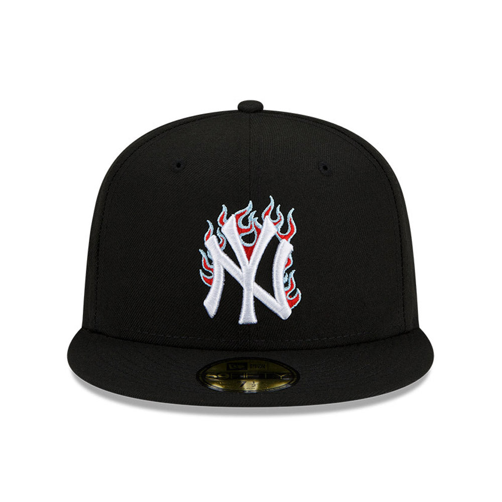 New Era New York Yankees NY MLB Team Fire Black 59FIFTY Cap