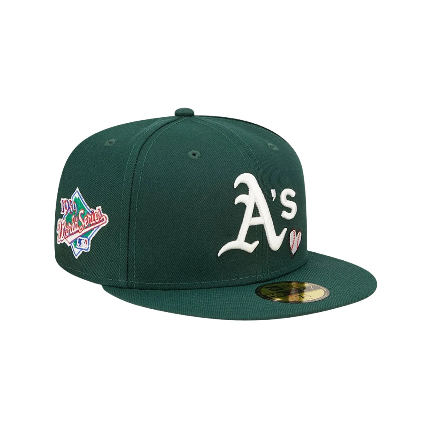 New Era Oakland Athletics MLB Team Heart Green 59FIFTY Fitted Cap